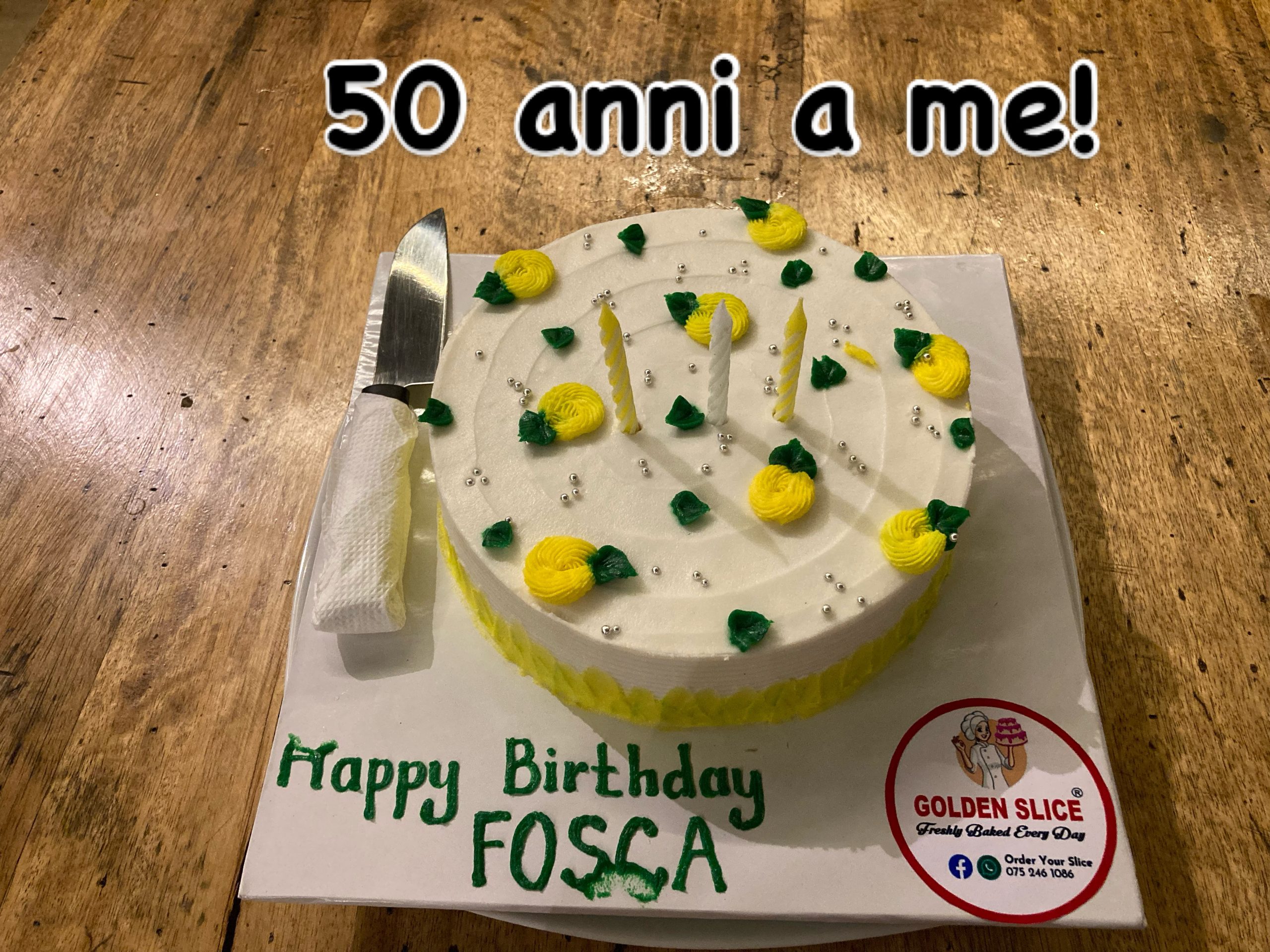 Torta di compleanno 50 anni Fosca